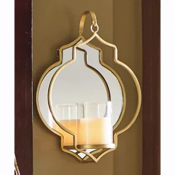 Goldtone Mirror Sconce