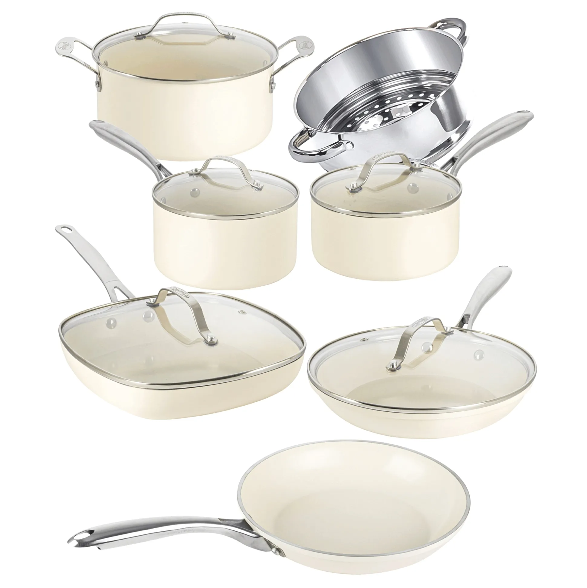 Gotham Steel Natural 12-Piece Ceramic Nonstick Cookware Set