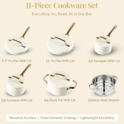 Gotham Steel 11-Piece Modern Kitchen Cookware Set