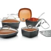 Gotham Steel 10-Piece Square Nonstick Cookware