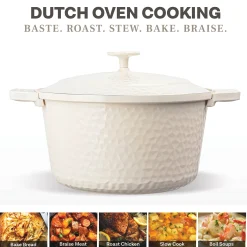 Gotham Steel 5-Quart Hammered Dutch Oven