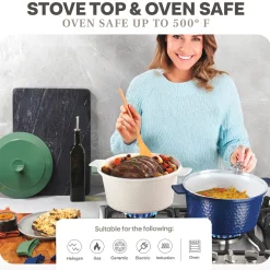 Gotham Steel 5-Quart Hammered Dutch Oven