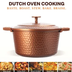 Gotham Steel 5-Quart Hammered Dutch Oven