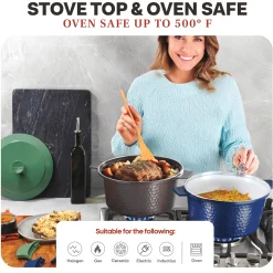 Gotham Steel 5-Quart Hammered Dutch Oven