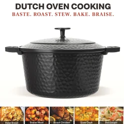 Gotham Steel 5-Quart Hammered Dutch Oven
