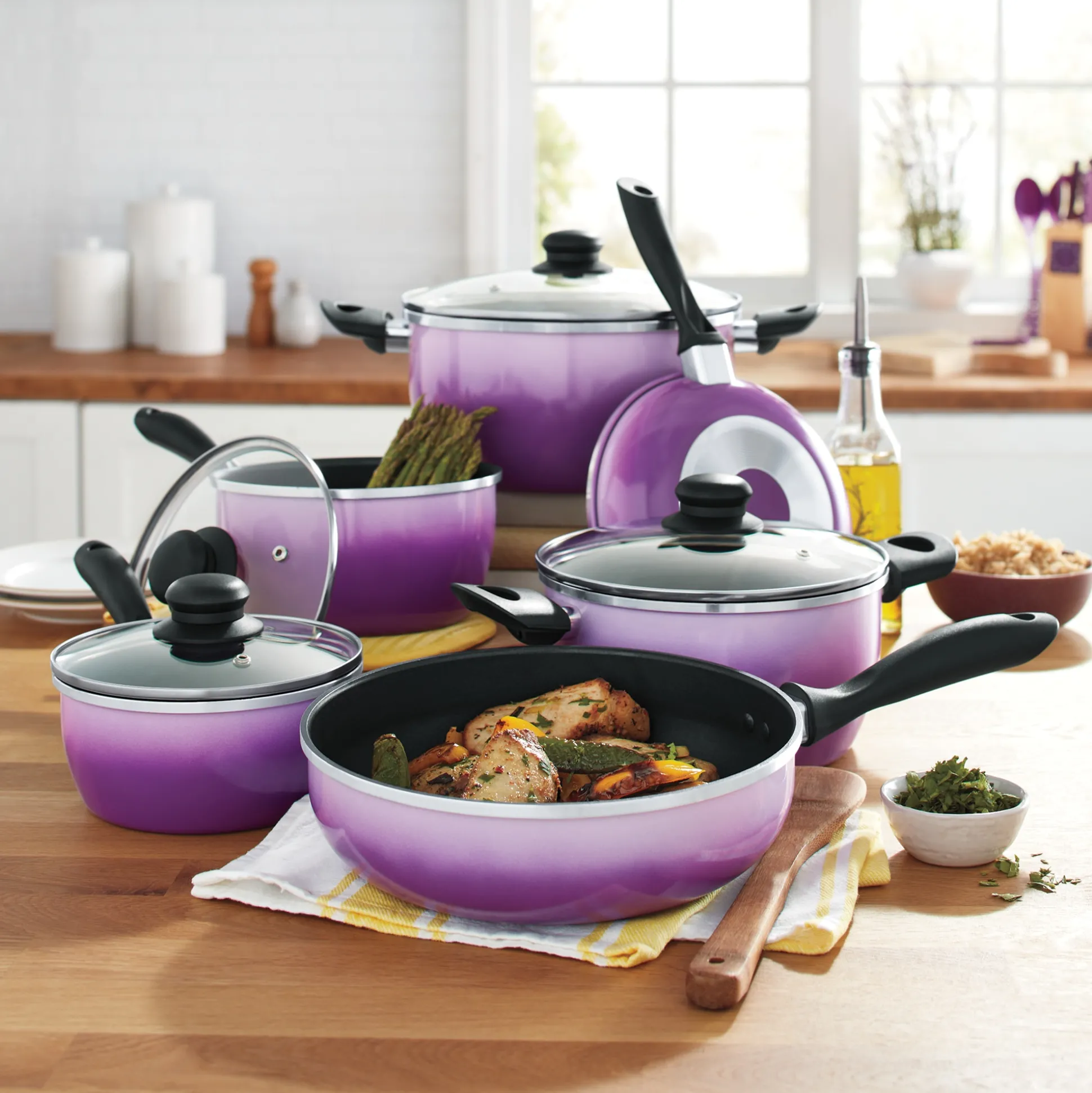 Gradient 10-Piece Aluminum Cookware Set