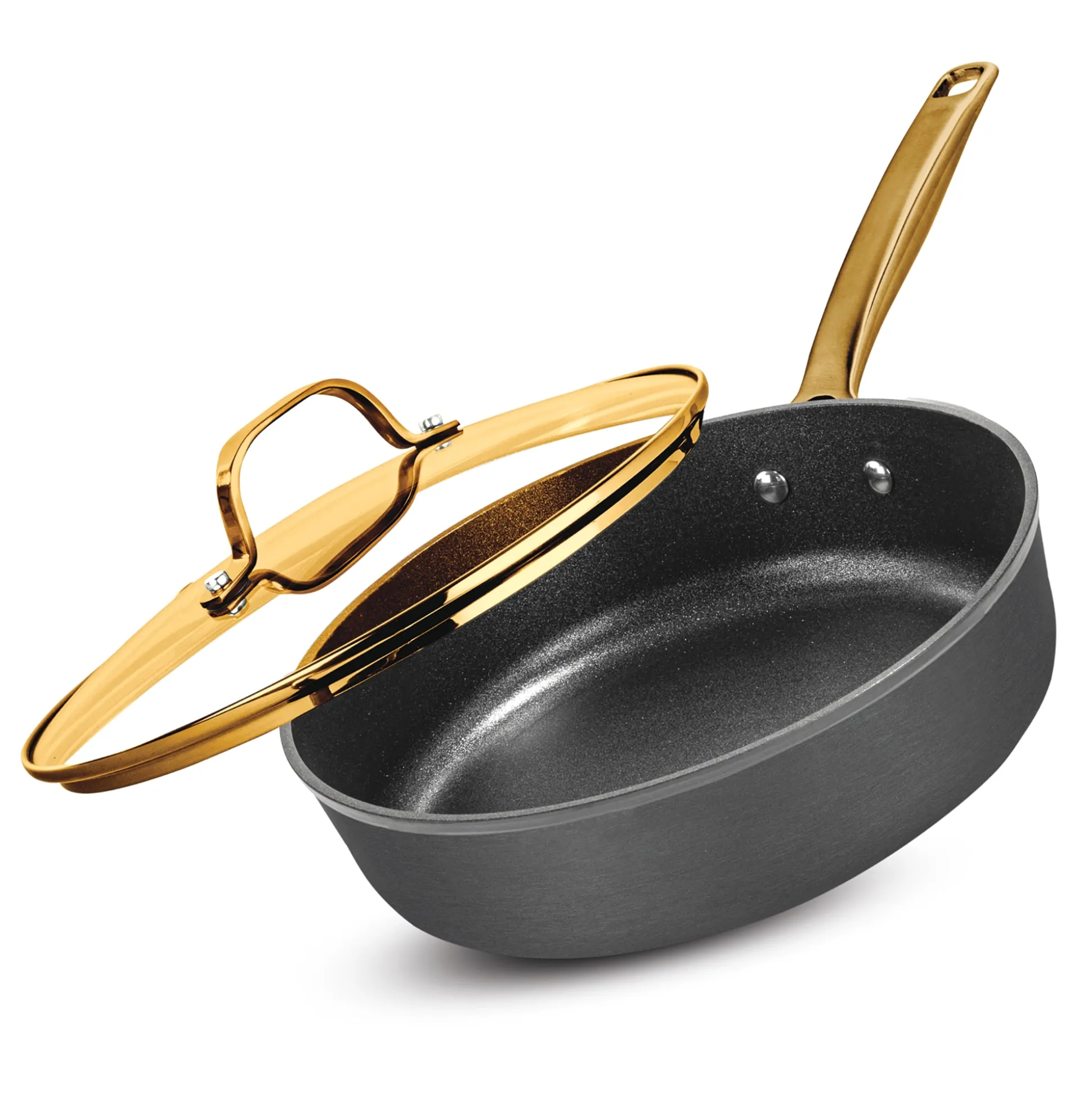 Granitestone Armor Max 4-Quart Hard-Anodized Sauté Pan