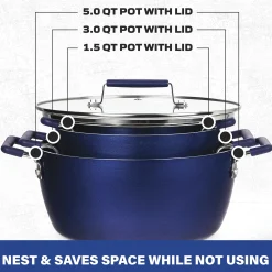 Granitestone Diamond 6-Piece Nesting Pot Set