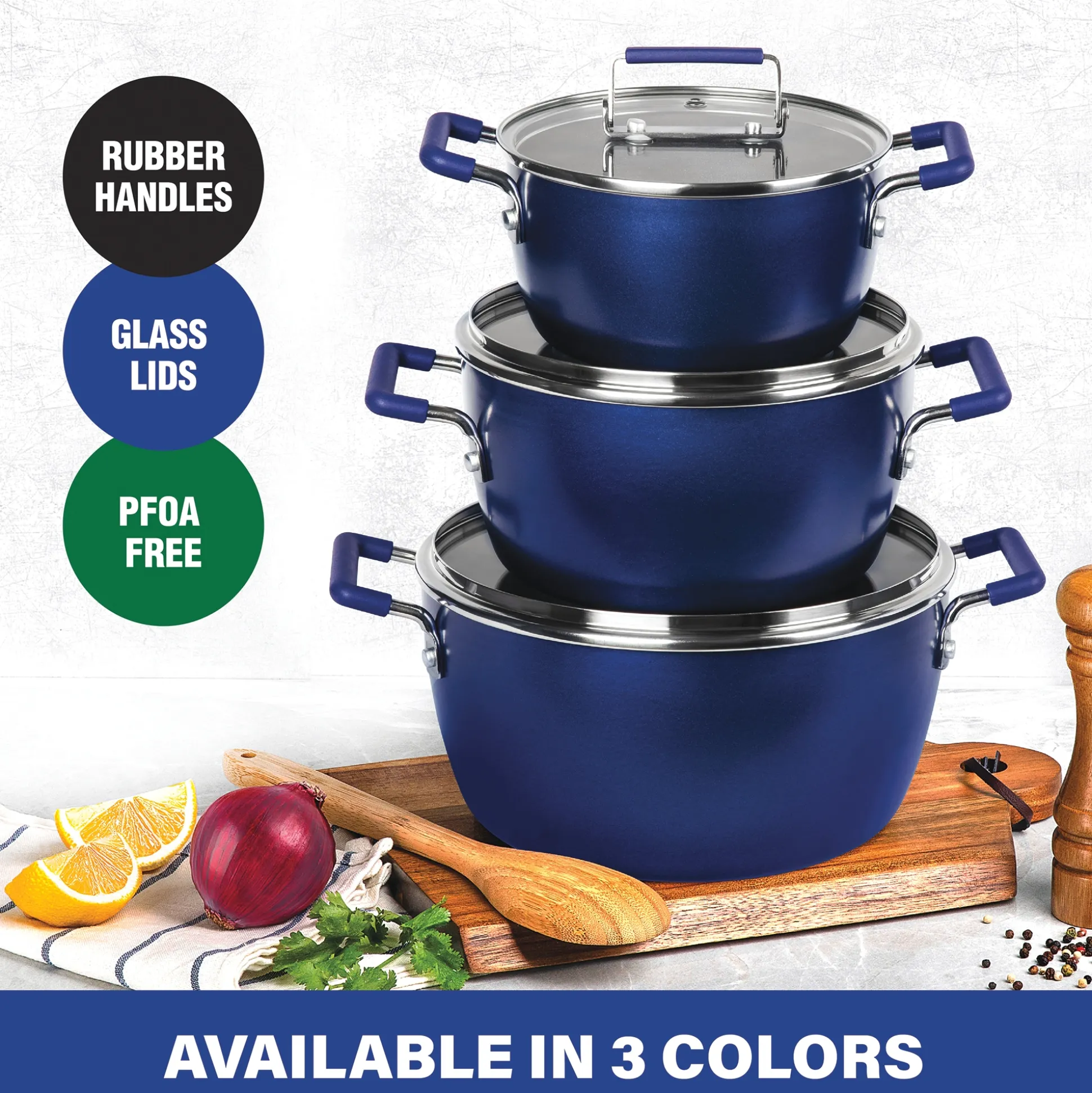 Granitestone Diamond 6-Piece Nesting Pot Set