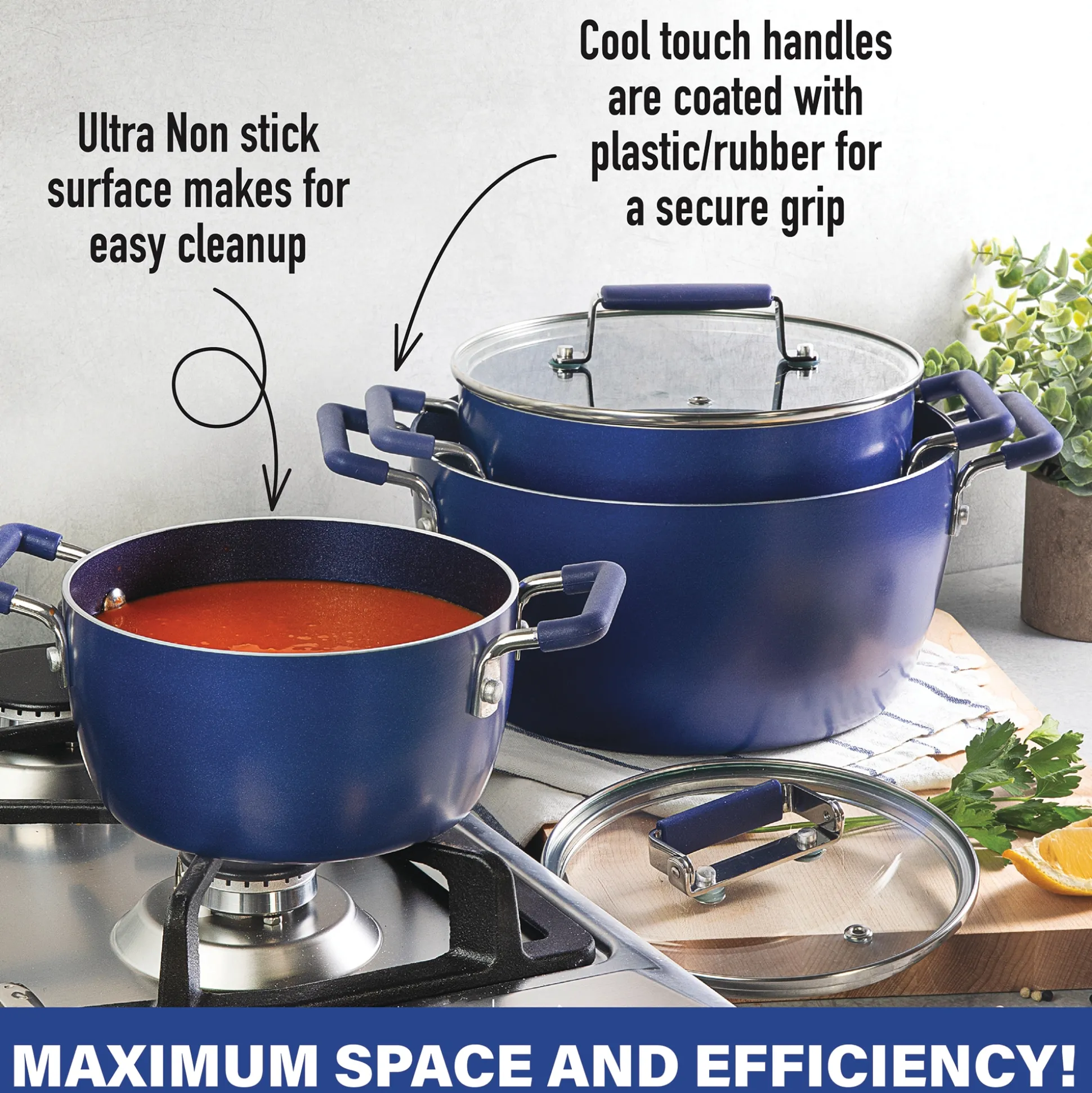 Granitestone Diamond 6-Piece Nesting Pot Set
