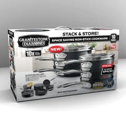 Granitestone Diamond Stackmaster 10-Piece Cookware Set
