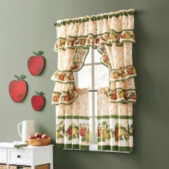 Green Apple Kitchen Window Set