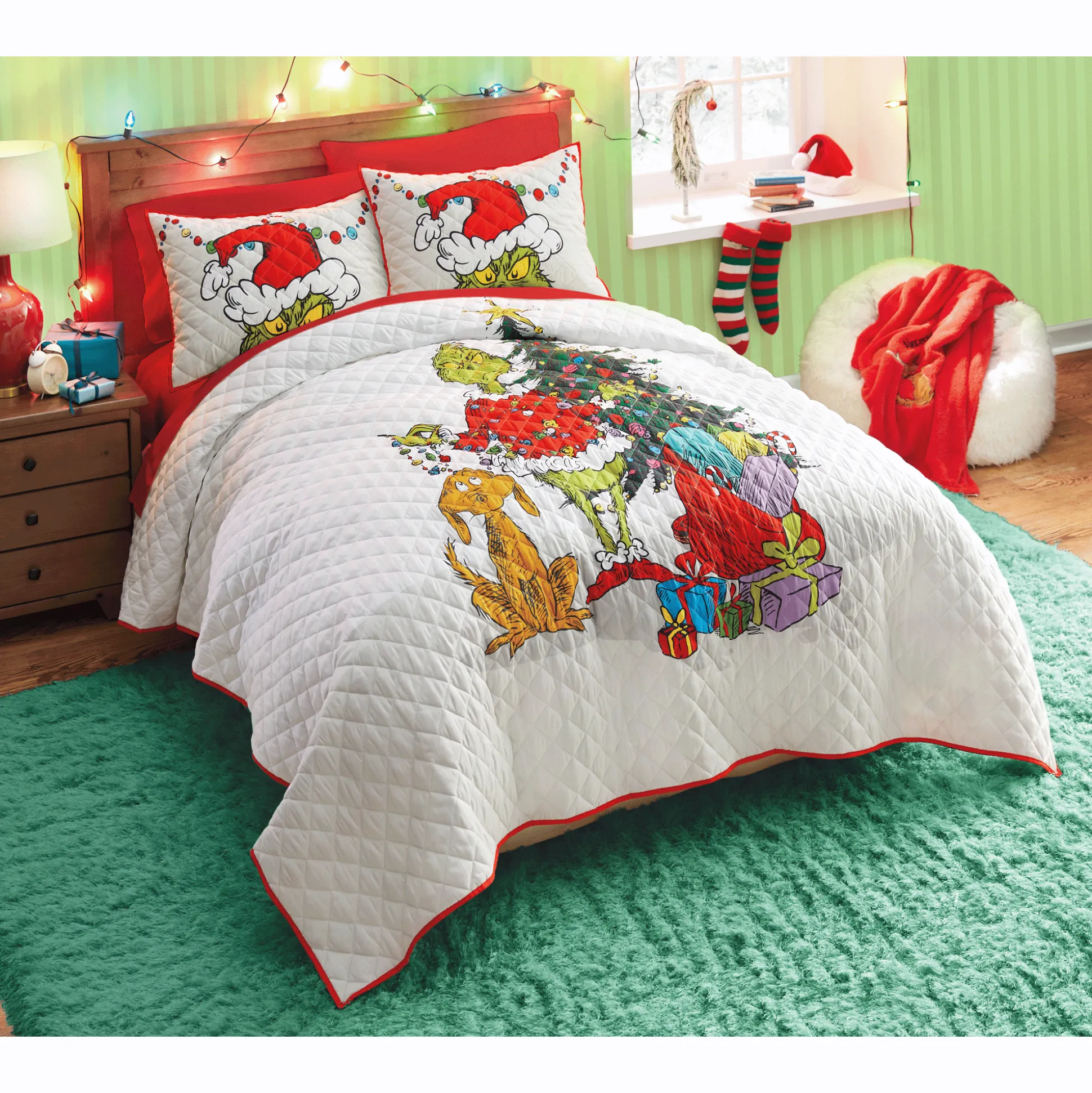 Grinchmas 3-Piece Quilt Set