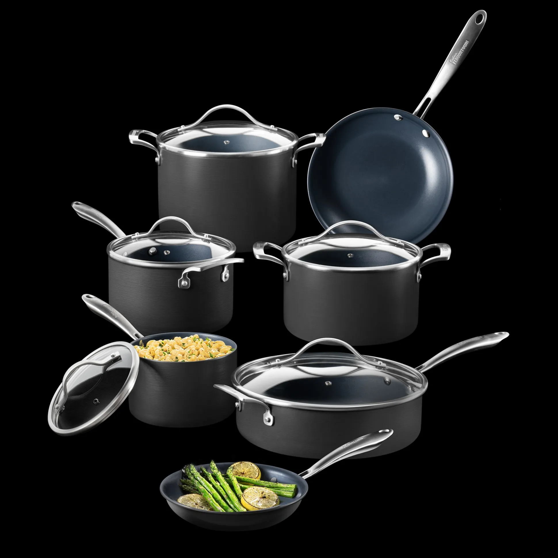 Guy Fieri Flavortown 12-Piece Laser Titanium Cookware Set