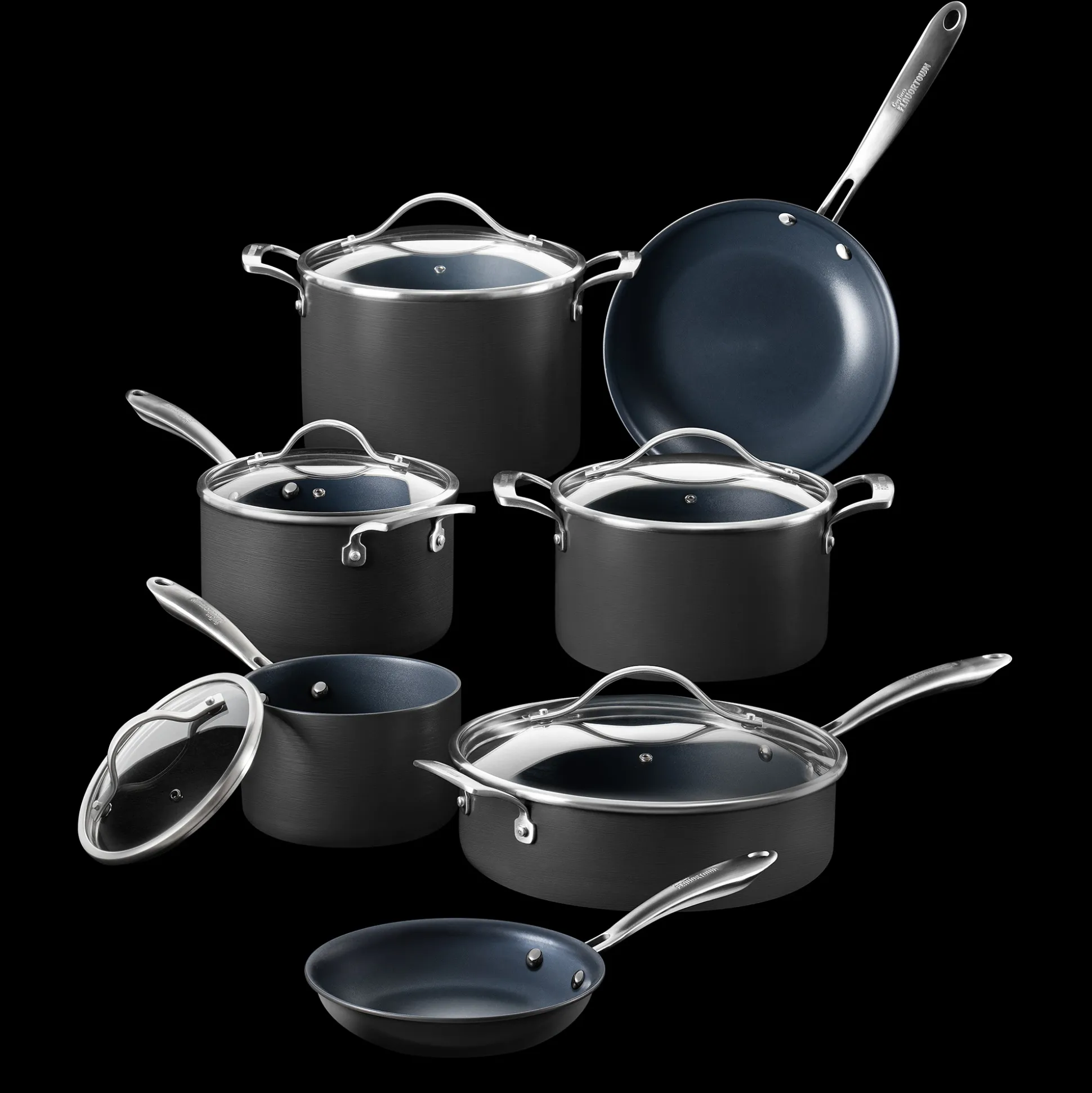 Guy Fieri Flavortown 12-Piece Laser Titanium Cookware Set