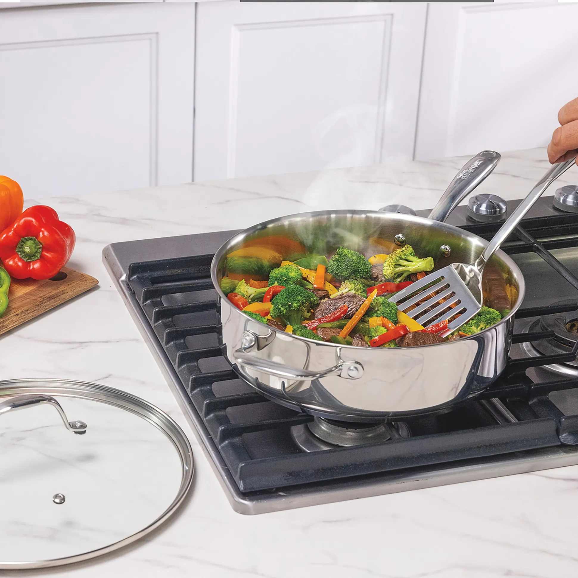 Guy Fieri Flavortown 10-Piece Stainless Steel Cookware Set