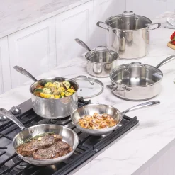 Guy Fieri Flavortown 10-Piece Stainless Steel Cookware Set