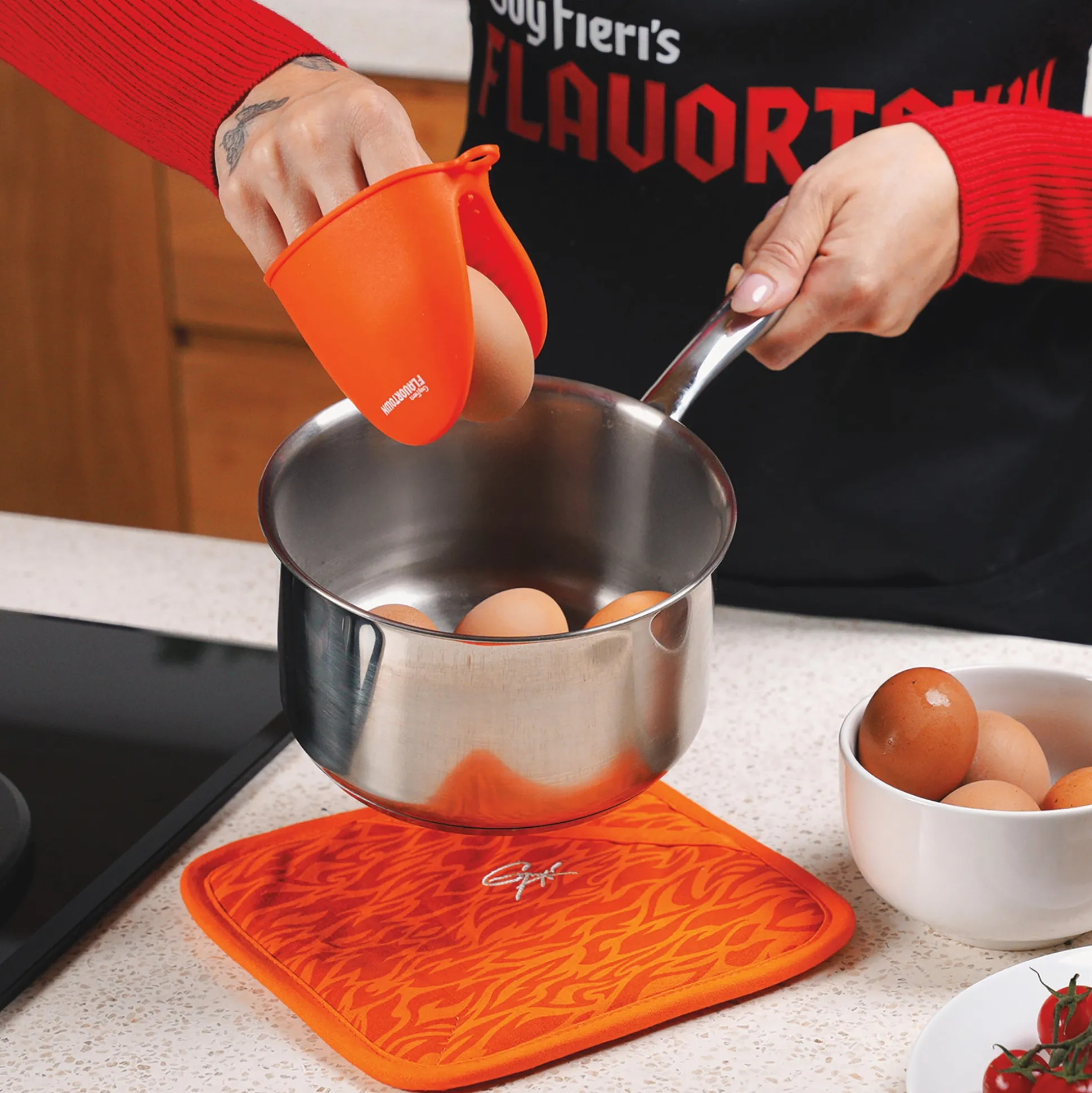 Guy Fieri Flavortown 10-Piece Stainless Steel Cookware Set