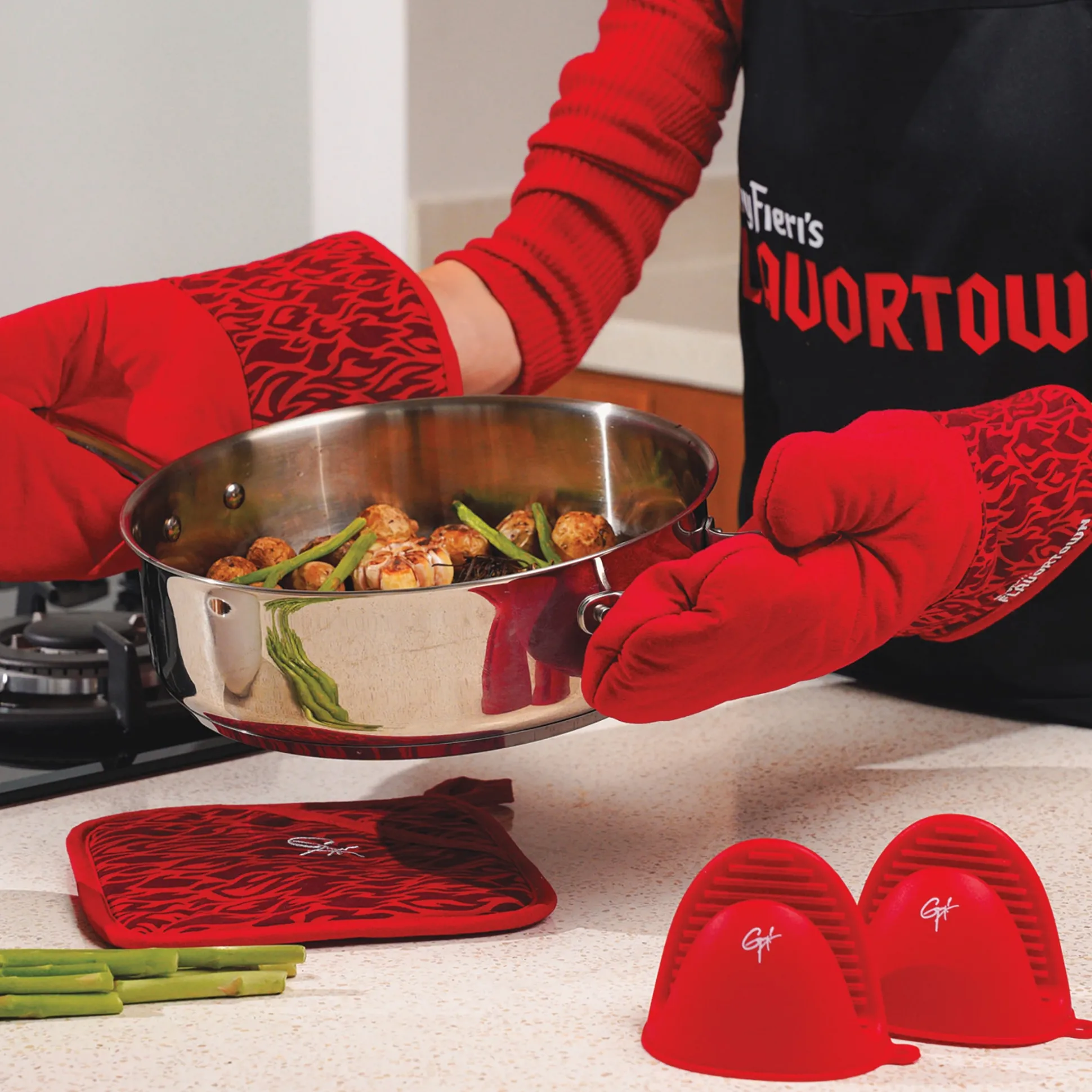Guy Fieri Flavortown 10-Piece Stainless Steel Cookware Set