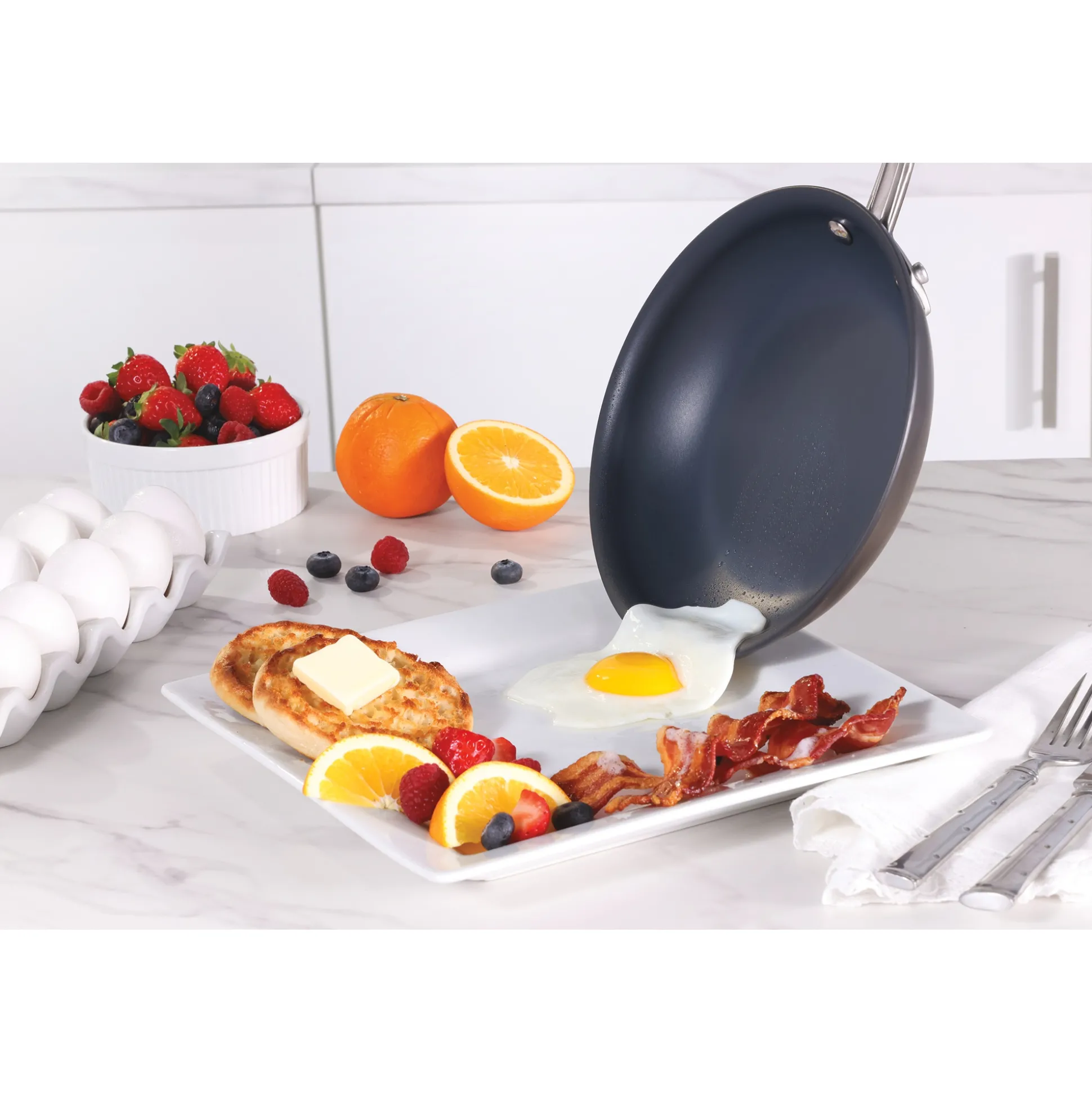 Guy Fieri Flavortown Set of 3 Laser Titanium Fry Pans