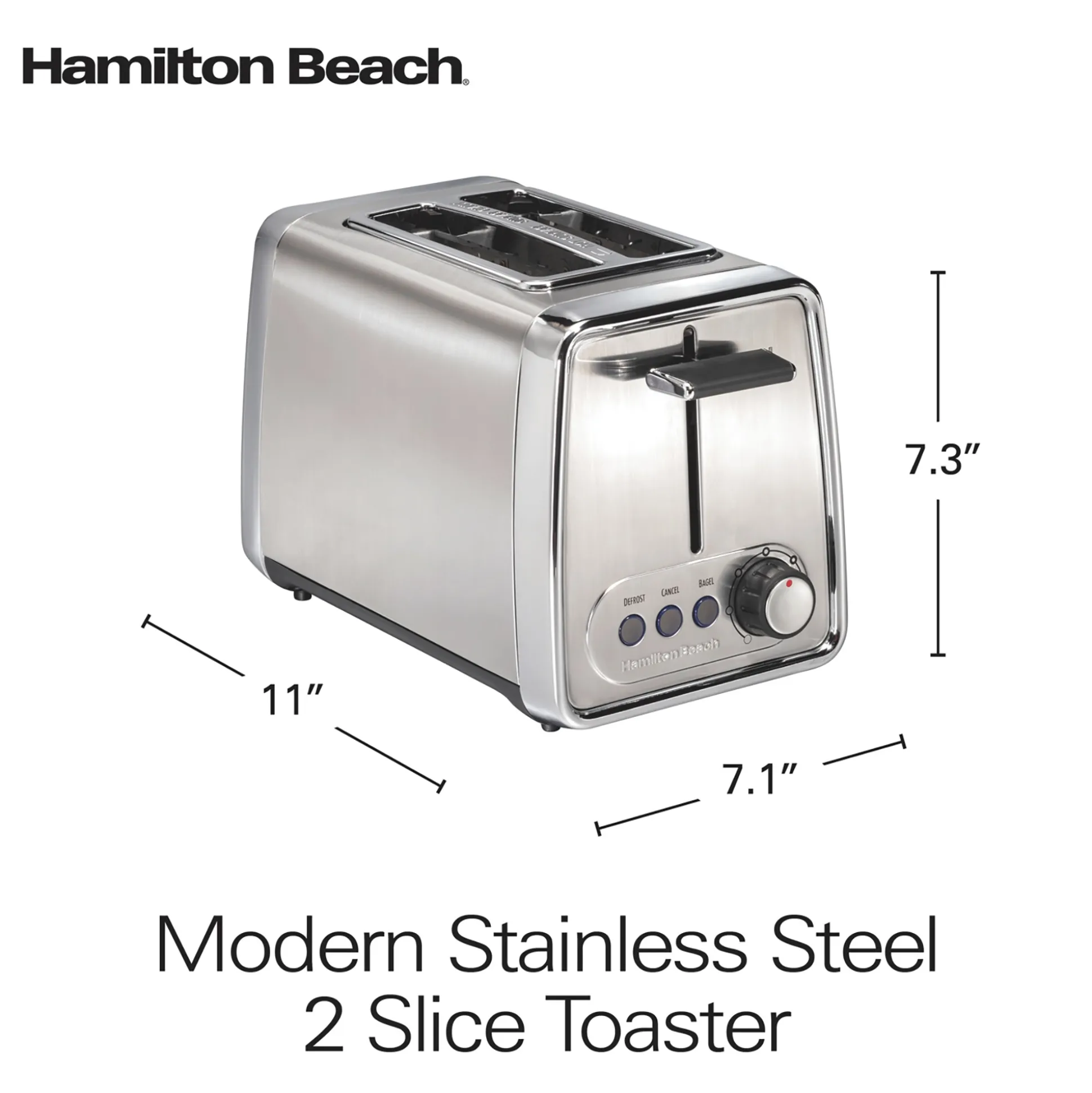 Hamilton Beach Modern Chrome 2-Slice Toaster