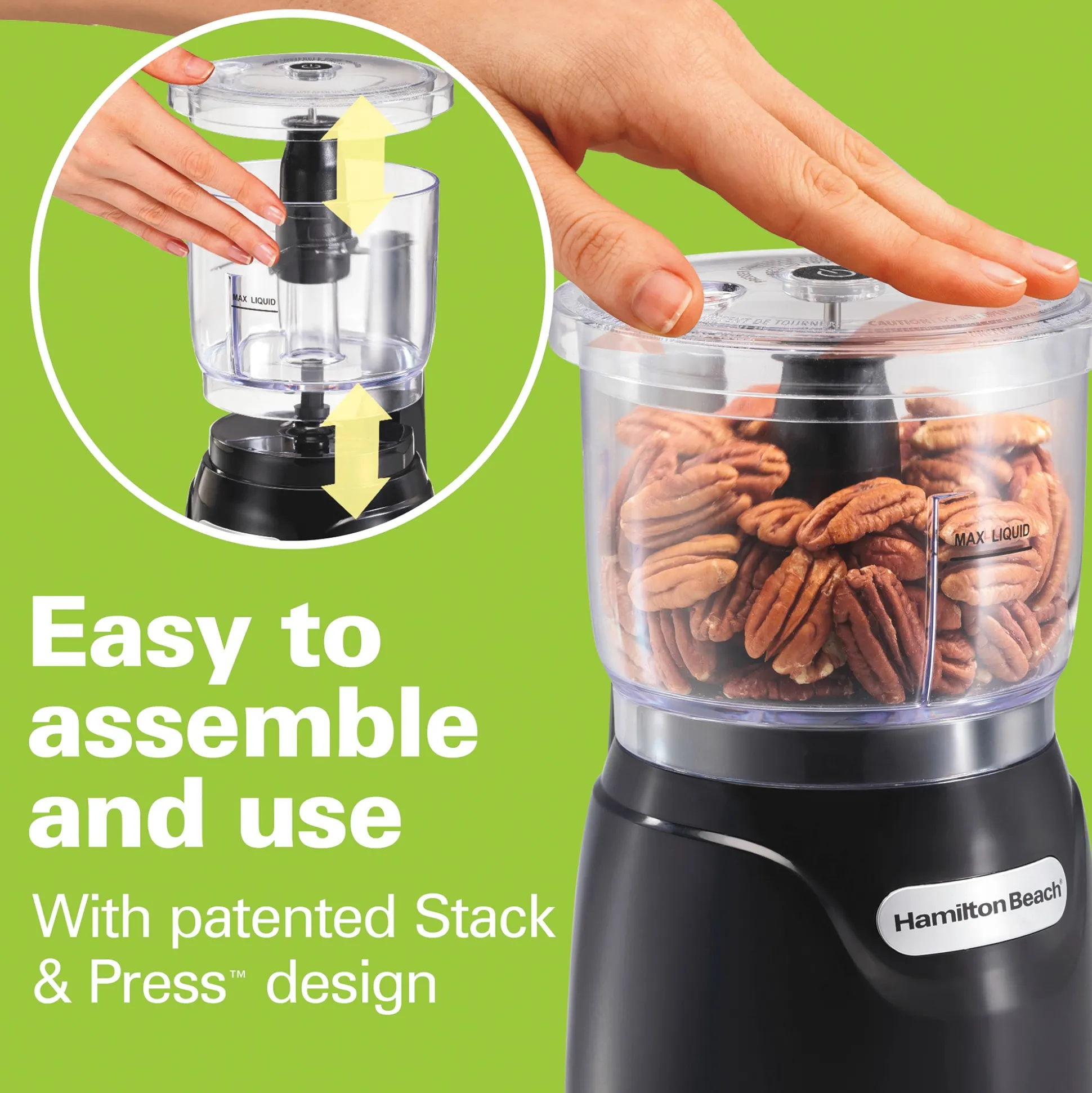 Hamilton Beach Stack & Press Food Chopper