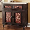 Hand-Painted Marble Top Cabinet