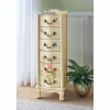 Hand-Painted Rose and Butterfly Cabinet