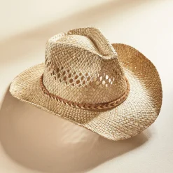 Handwoven Straw Cowboy Hat