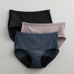Hanes 3-Pack Comfort Period Briefs Underwear with Leak Protection
