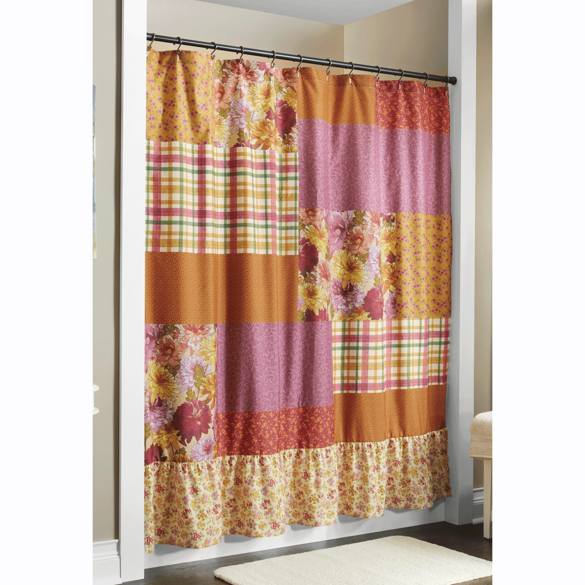 Harvest Ruffled Shower Curtain