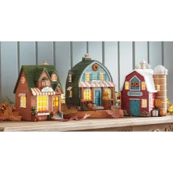 Harvest Town LED-Lit Hand-Painted Resin Buildings - Buy All and Save