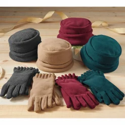 Hat and Ruffle Trim Glove Set