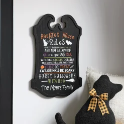 Haunted House Rules Halloween Wall Sign