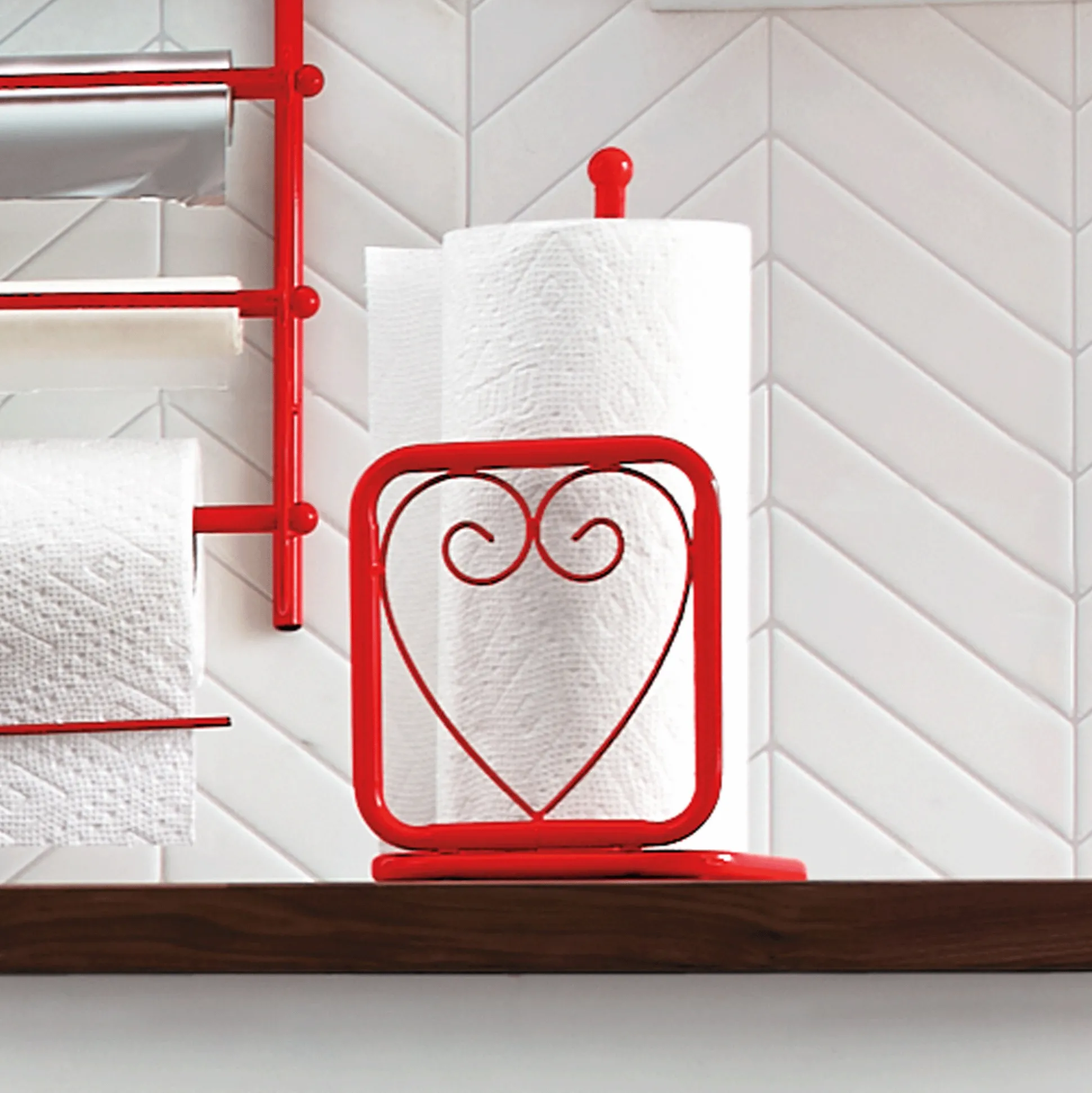 Heart Scroll Paper Towel Holder