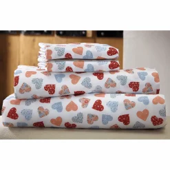 Hearts Microfiber Sheet Set