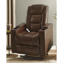 Heat and Massage Lift Recliner with Cupholders