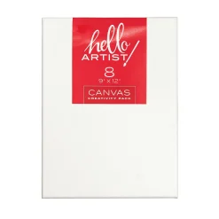 Hello Artist! 8-Piece 9" x 12" Canvas Creativity Pack