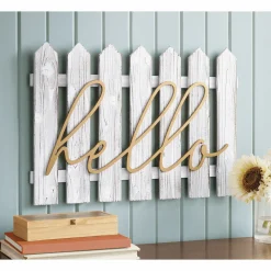 Hello Fence Sign