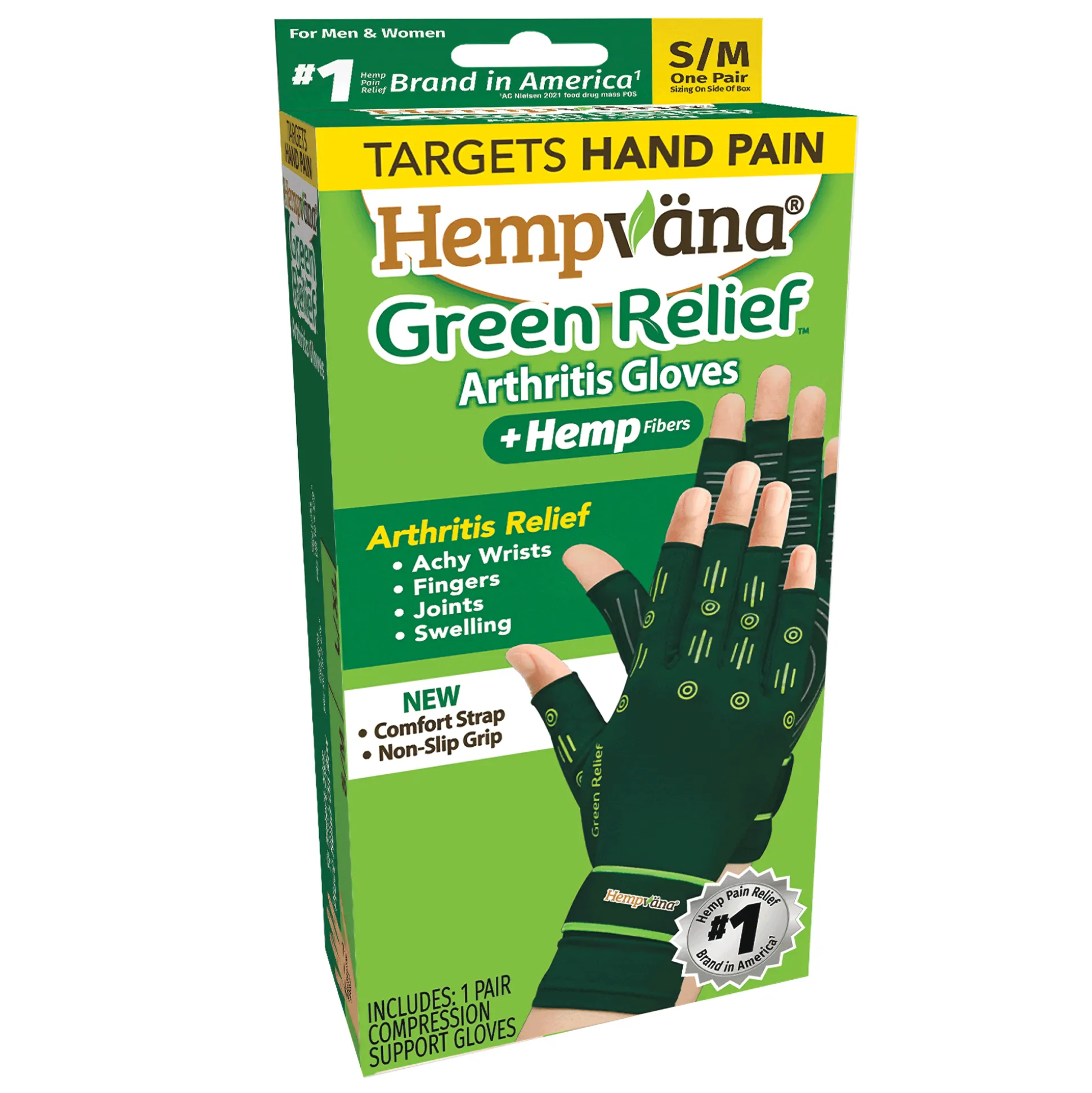 Hempvana Green Relief Gloves