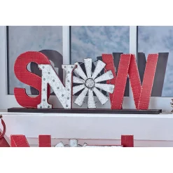 Holiday Wood and Metal Farm Sign