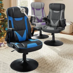 Immersive Audio and Vibration Swivel Gaming Chair