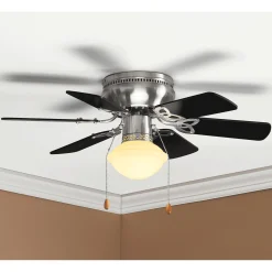30-Inch Reversible Blade Ceiling Fan with Light