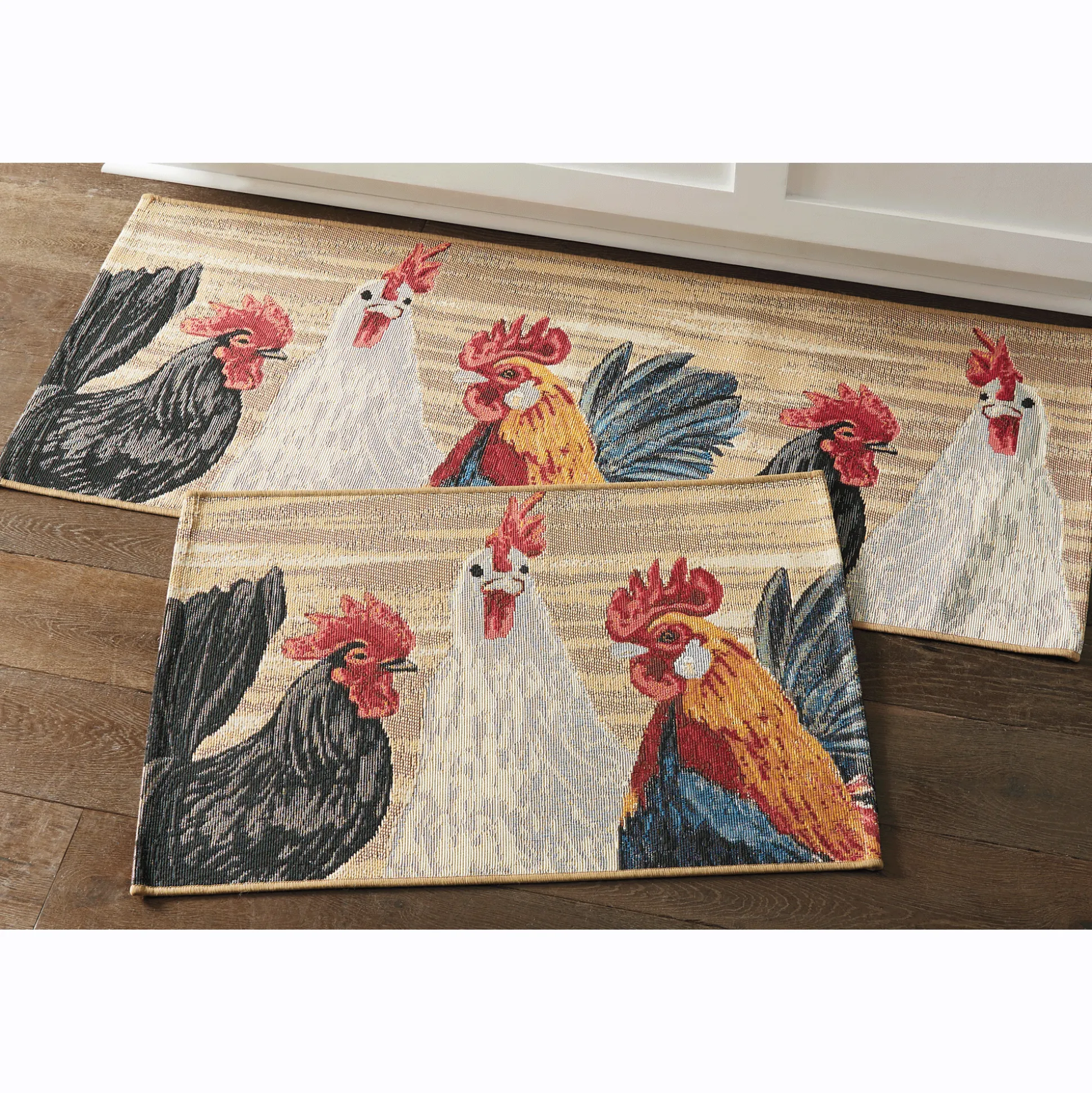 Indoor/Outdoor Roosters Rug