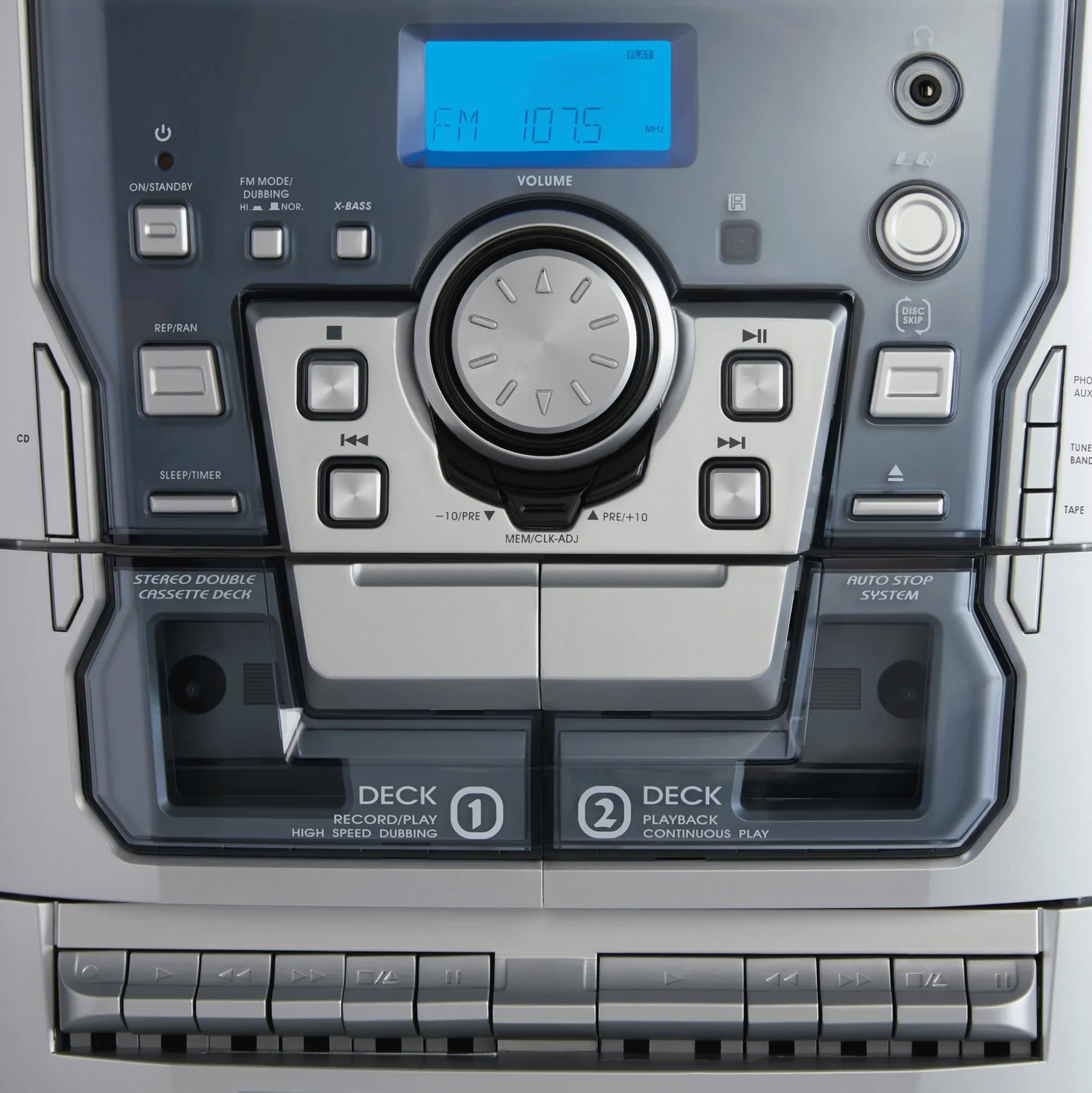 6-in-1 Music System with Deluxe Turntable, iPod/MP3, AM/FM, CD Player & Cassette
