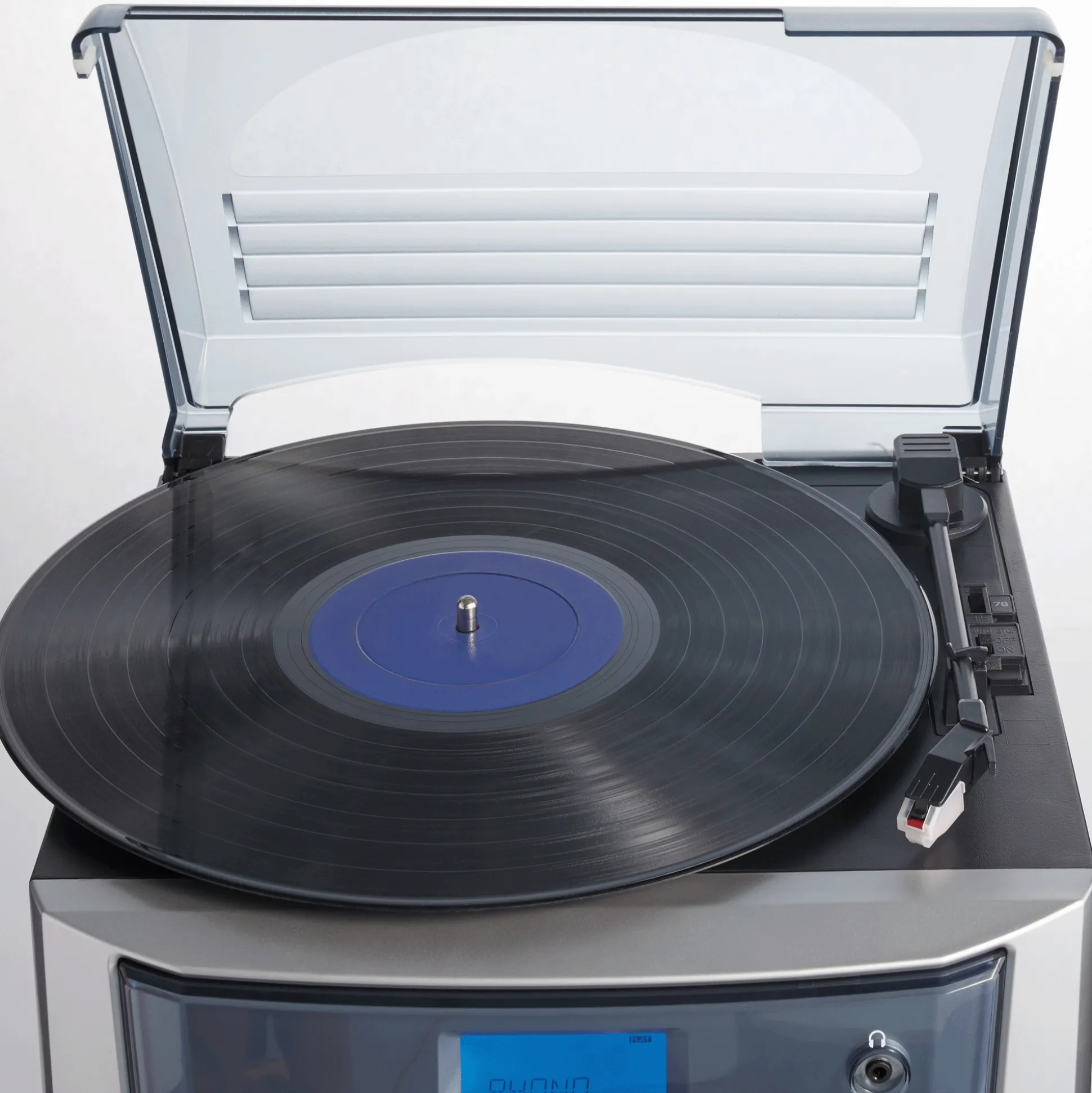 6-in-1 Music System with Deluxe Turntable, iPod/MP3, AM/FM, CD Player & Cassette