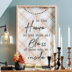 In Our Home Beaded Plaid Wall Art