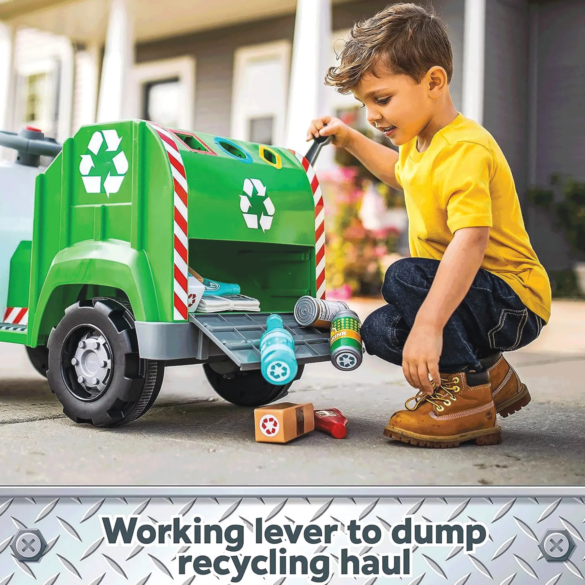 Interactive Ride-On Recycling Truck with Shape Sorter