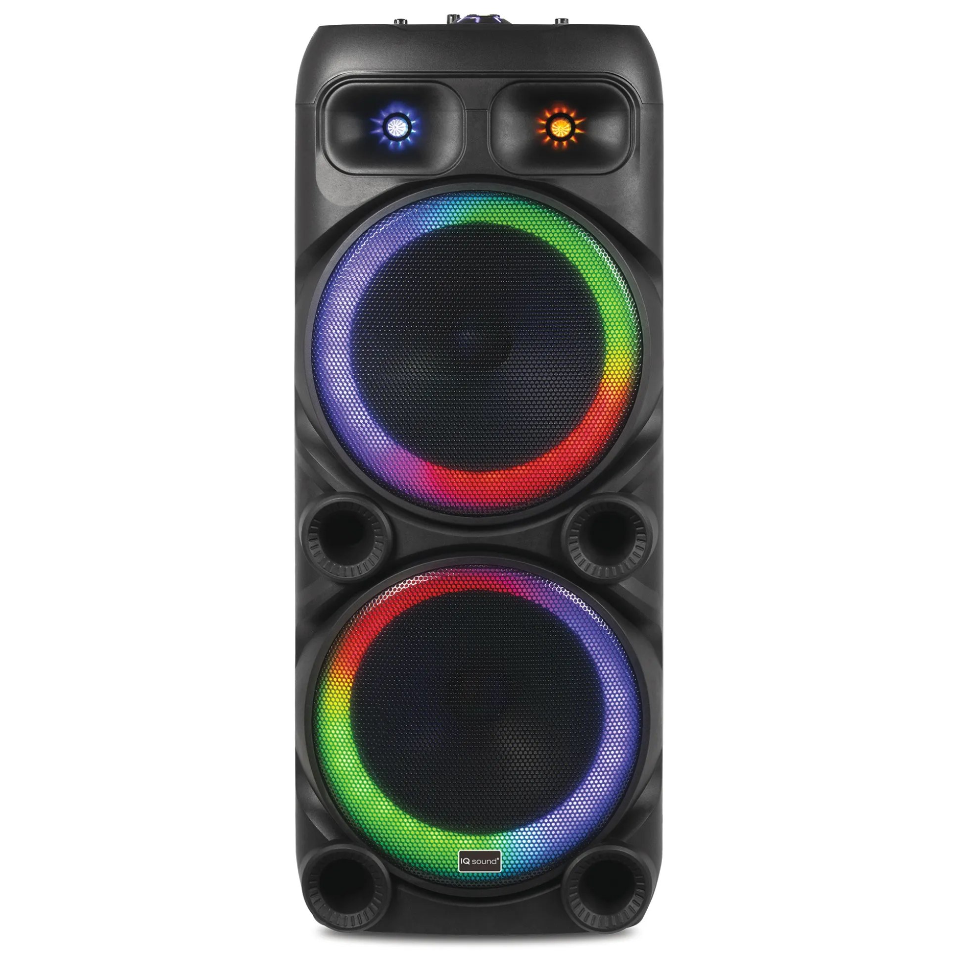 IQ Sound Double-Woofer Portable DJ Speaker with Bluetooth