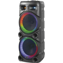 IQ Sound Double-Woofer Portable DJ Speaker with Bluetooth